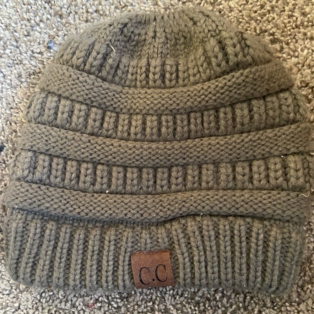 C.C. Beanie with ponytail